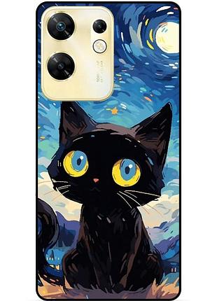 Чехол силиконовый бампер для infinix zero 30 4g котик звездная ночь ван гог