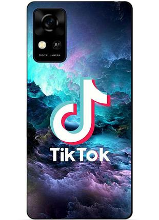 Силіконовий чохол бампер для zte blade a31 з малюнком tik tok тік ток