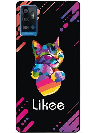 Чехол силиконовый бампер для zte blade a71 с рисунком likee лайки