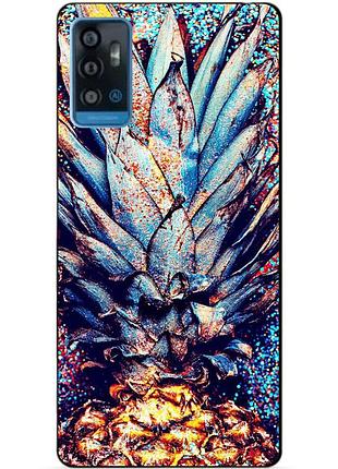 Силіконовий чохол бампер для zte blade a71 з малюнком ананас