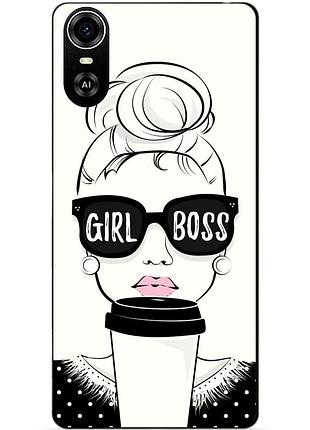Силіконовий бампер чохол для zte blade a31 plus з малюнком girl boss