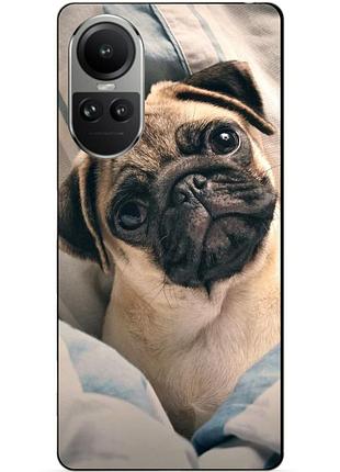 Силіконовий чохол бампер для oppo reno 10 з малюнком фото мопс