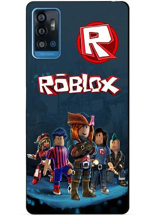 Чехол силиконовый бампер для zte blade a71 с рисунком roblox роблокс