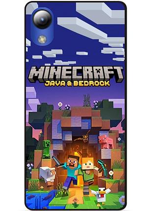 Силиконовый чехол бампер для zte blade l8 с картинкой майнкрафт minecraft