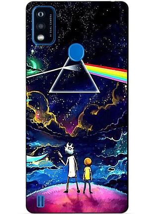 Силіконовий чохол бампер для zte blade a51 з малюнком рік і морті rick and morty