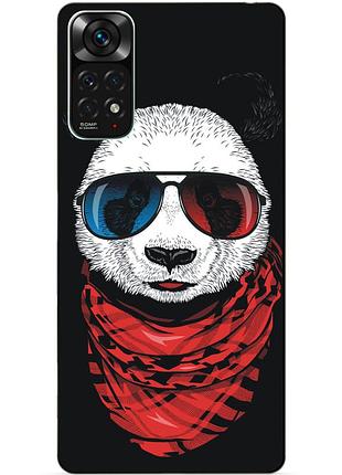 Силиконовый чехол бампер для xiaomi redmi note 11s / note 11 с рисунком панда