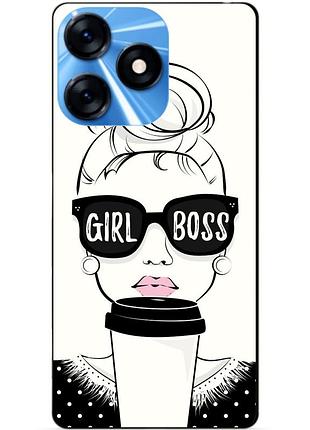 Силіконовий чохол бампер для tecno spark 10 з малюнком girl boss