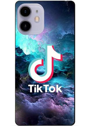 Силиконовый чехол бампер для iphone 11 с рисунком tik tok тик ток