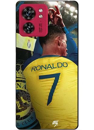 Силіконовий чохол бампер для motorola edge 40 з малюнком ronaldo аль наср роналдо