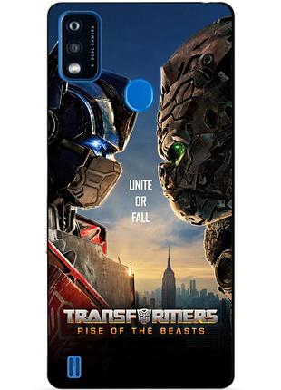 Силіконовий чохол бампер для zte blade a51 з малюнком звіробої трансформери transformers