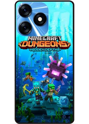Силіконовий чохол бампер для tecno spark 10 з малюнком майнкрафт minecraft