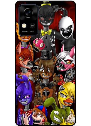 Чехол силиконовый бампер для zte blade a31 с рисунком freddy аниматроники фредди