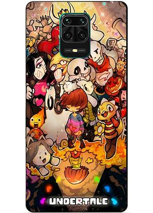Силіконовий чохол бампер для xiaomi redmi note 9 pro з малюнком андертейл undertale