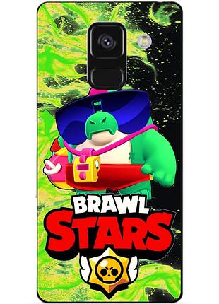Чехол силиконовый бампер для samsung a8 plus с героем бравл базз