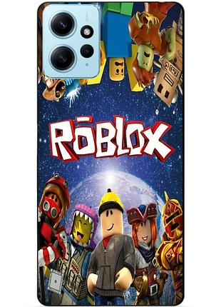 Силіконовий бампер чохол для xiaomi redmi note 12 з малюнком роблокс roblox