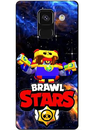 Чехол силиконовый бампер для samsung a8 plus с героем космический бравл дэррил