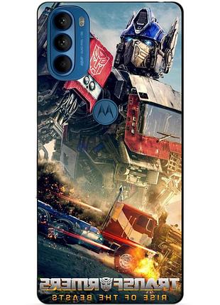 Силіконовий чохол бампер для motorola moto g41 з малюнком оптимус прайм трансформери