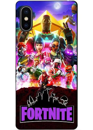 Силіконовий чохол бампер для iphone xs max з малюнком fortnite фортнайт