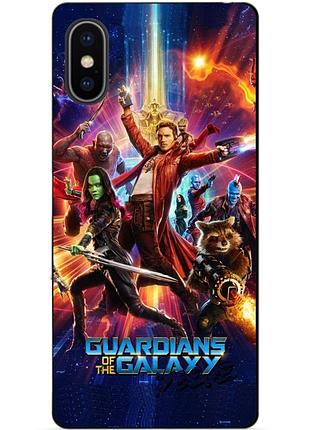 Силиконовый чехол бампер для iphone xs с картинкой стражи галактики guardians of the galaxy