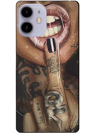 Силиконовый чехол бампер для iphone 11 с рисунком swag