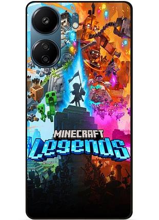 Силиконовый чехол бампер для xiaomi redmi 13c игра майнкрафт minecraft