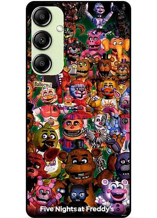Чехол силиконовый бампер для samsung m52 с рисунком аниматроники freddy фредди