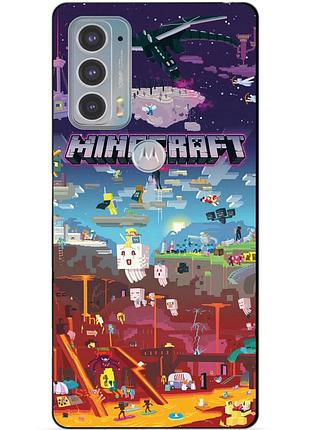 Силіконовий чохол бампер для motorola edge 20 гра minecraft майнкрафт