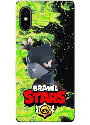 Силіконовий бампер чохол для iphone xs max з героєм бравл ворон