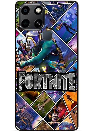 Чехол силиконовый бампер для infinix smart 6 с картинкой фортнайт fortnite