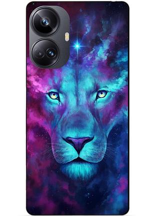 Силіконовий чохол бампер для realme 10 pro plus з малюнком космічний лев