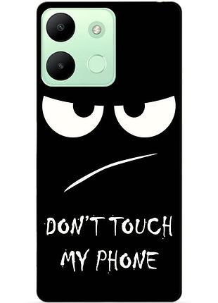 Силіконовий чохол бампер для infinix smart 7 hd з малюнком очей dont touch my phone