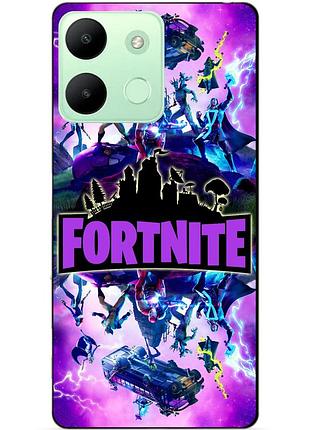 Чехол силиконовый бампер для infinix smart 7 hd с рисунком fortnite marvel фортнайт марвел