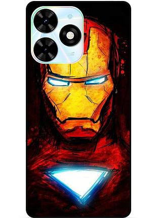 Силіконовий бампер чохол для infinix smart 8 plus (x6526) з малюнком marvel марвел залізна людина iron man