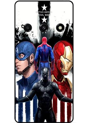 Чехол силиконовый бампер для xiaomi redmi a3 с рисунком marvel марвел человек паук