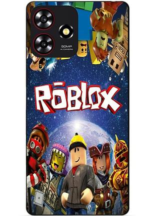 Чехол силиконовый бампер для zte blade a73 с рисунком роблокс roblox