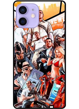 Чехол силиконовый бампер для iphone 12 гта gta