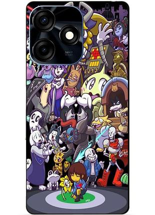 Силиконовый чехол бампер для tecno spark 10c с рисунком undertale андертейл