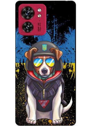 Силиконовый чехол бампер для motorola edge 40 с рисунком пес патрон