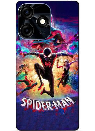 Силіконовий чохол бампер для tecno spark 10c spider man людина-павук