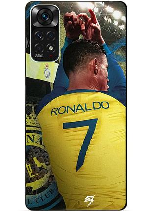 Силіконовий чохол бампер для xiaomi redmi note 11s / note 11 з малюнком ronaldo аль наср роналдо