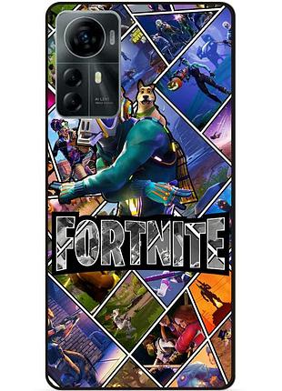 Силіконовий чохол бампер для zte blade a72s з картинкою фортнайт fortnite