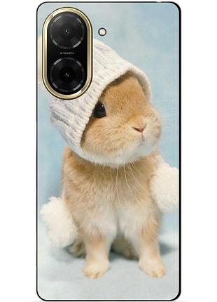 Силіконовий чохол бампер для xiaomi redmi a5 з малюнком зайчик у шапці