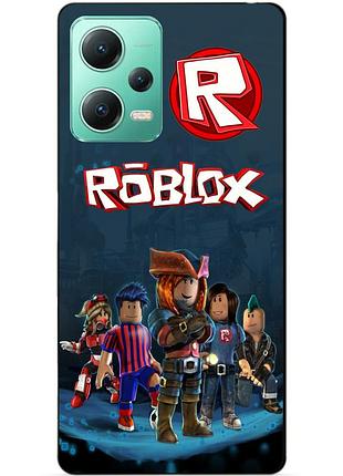 Силиконовый чехол бампер для xiaomi redmi note 12 5g с рисунком roblox роблокс