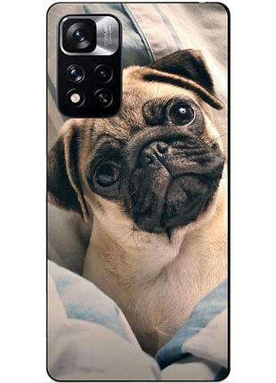 Силіконовий чохол бампер для xiaomi redmi note 11 pro plus 5g з малюнком фото мопс