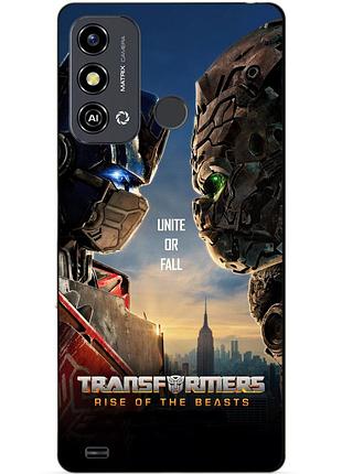 Силіконовий чохол бампер для zte blade a53 з малюнком звіробої трансформери transformers