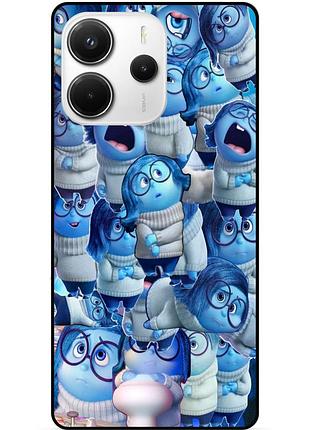 Чехол силиконовый бампер для xiaomi redmi note 14 с рисунком головоломка печаль