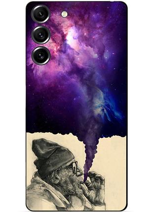 Силиконовый чехол бампер для samsung s23 с рисунком дед космос галактика
