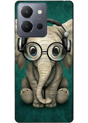 Силіконовий чохол бампер для vivo y36 з малюнком слоник