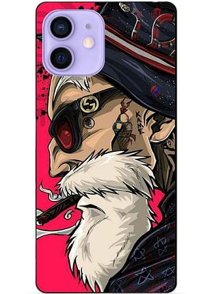 Силіконовий чохол бампер для iphone 12 з малюнком дід хіпстер