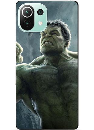Силіконовий чохол бампер для xiaomi mi 11 lite з малюнком халк marvel hulk